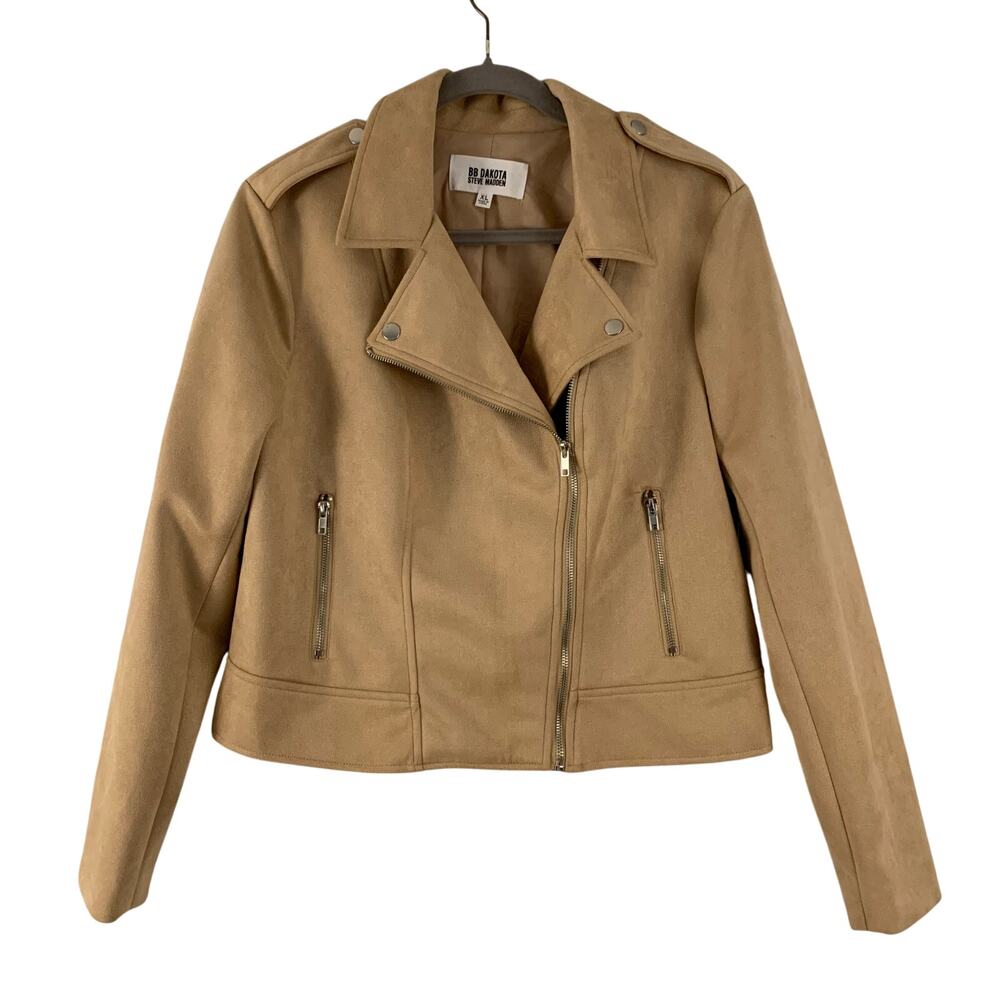 BB Dakota by Steve Madden Women's Cropped Faux Suede Jacket Size X-Large